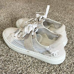 CHANEL CC Mesh Sneakers Size 5.5